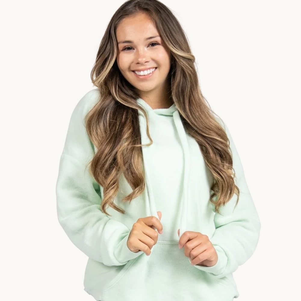 EUC SOFT SERVE Cloud Cotton Hoodie, Green Mint - Medium